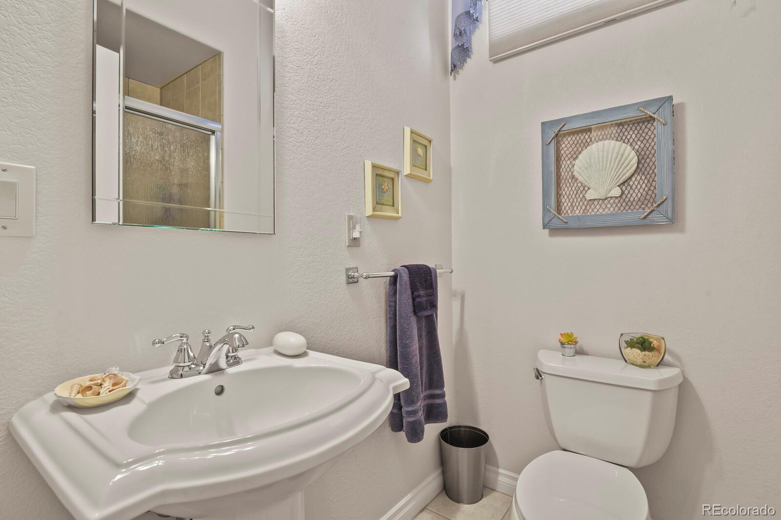 26846 Richards Circle Elbert, CO 80106 - Photo 20 of 49 a bathroom with a toilet a sink and mirror