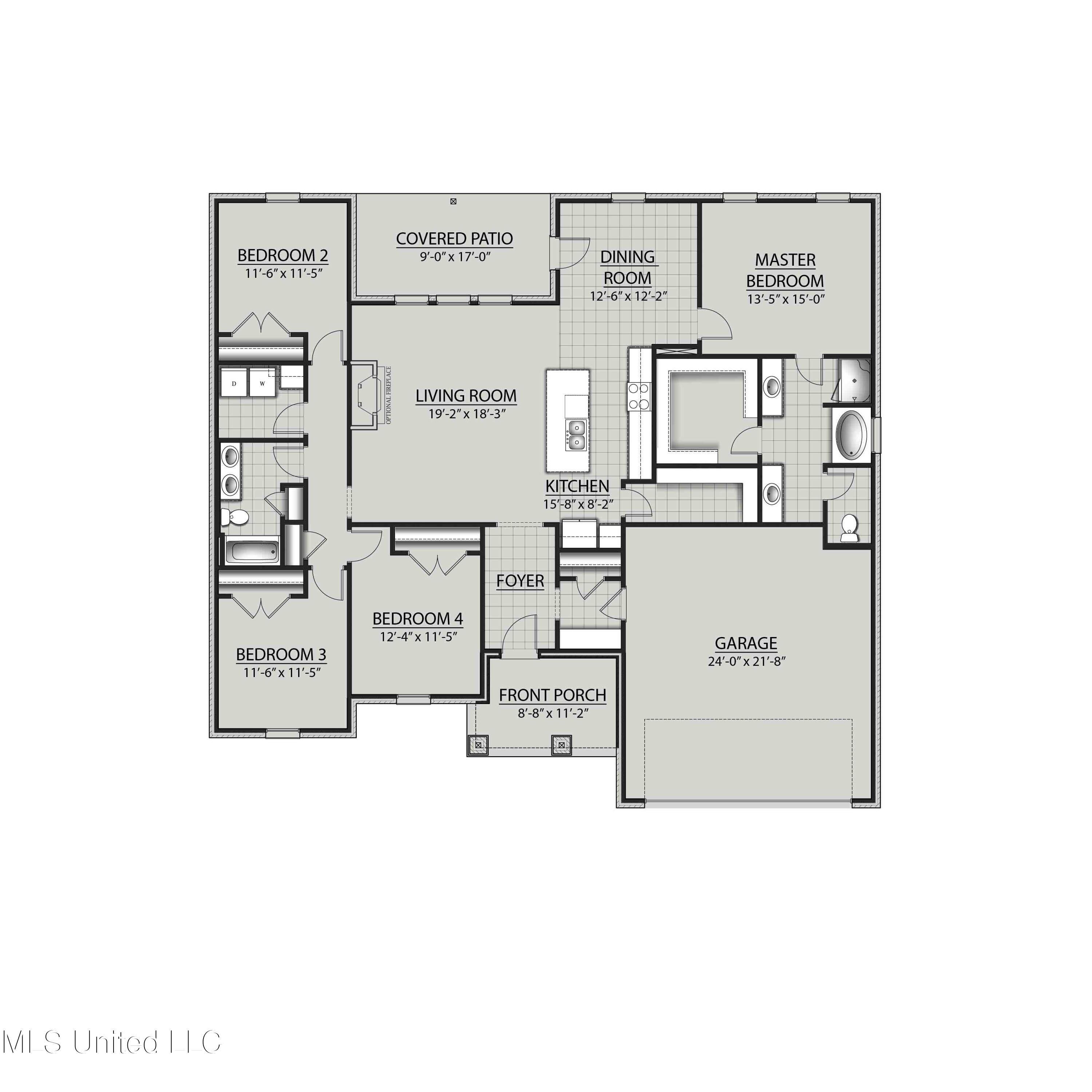 5041 Beatline Road Long Beach, MS 39560 - Photo 3 of 3 Hall A-G IV Floor Plan