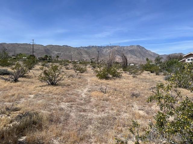 3462 Santa Saba Road Borrego Springs, CA 92004 - Photo 4 of 7 a view of a dry yard with mountains in the background