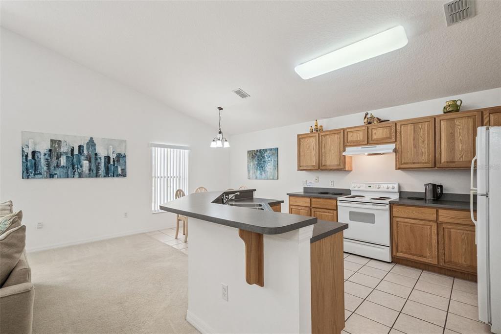 1202 Winding Cypress Court Kissimmee, FL 34746 - Photo 11 of 41 a kitchen with stainless steel appliances granite countertop a sink stove and cabinets