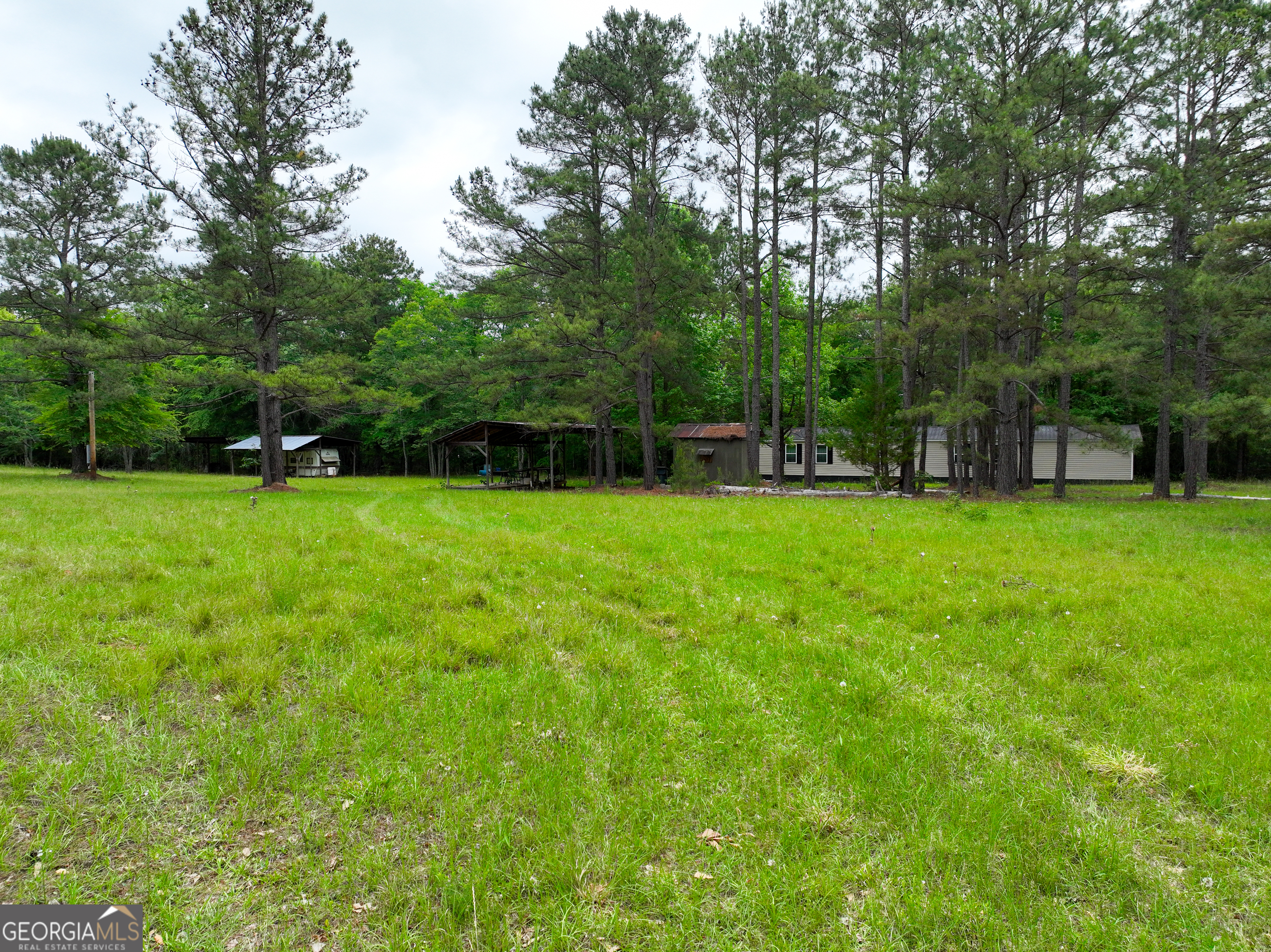 1099 Dixon Road Sparta, GA 31087 - Photo 30 of 51 a view of a green yard with a house and large trees
