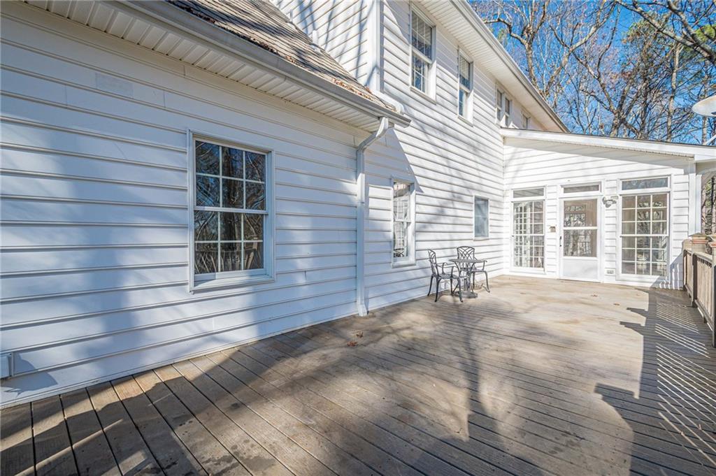 34 Johnston Row Northwest Cartersville, GA 30121 - Photo 24 of 95 a view of a house with wooden deck