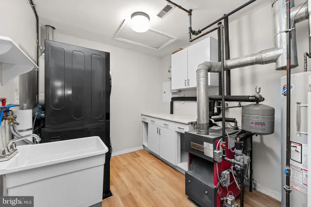 a view of storage and utility room