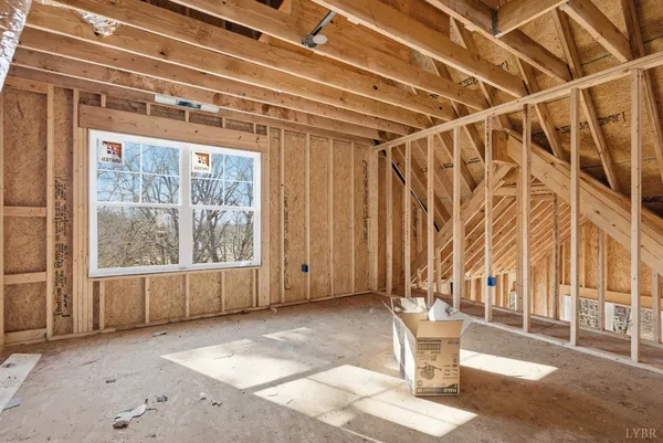 a living room with a large window
