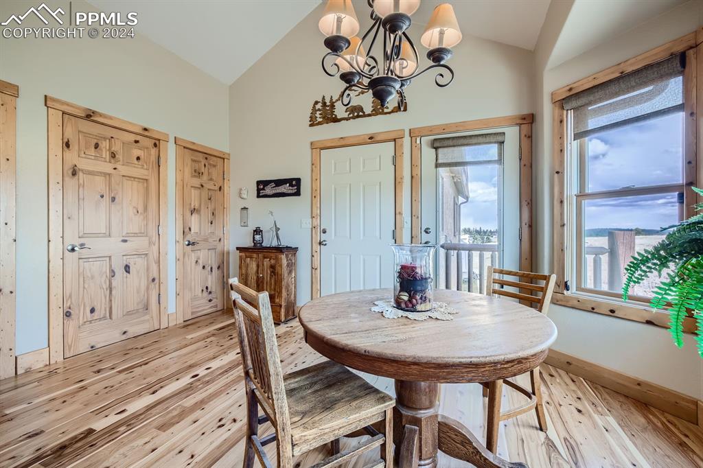 182 Joshua Road Divide, CO 80814 - Photo 11 of 41 a view of a dining room with furniture and window