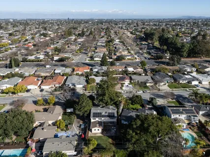 an aerial view of a city