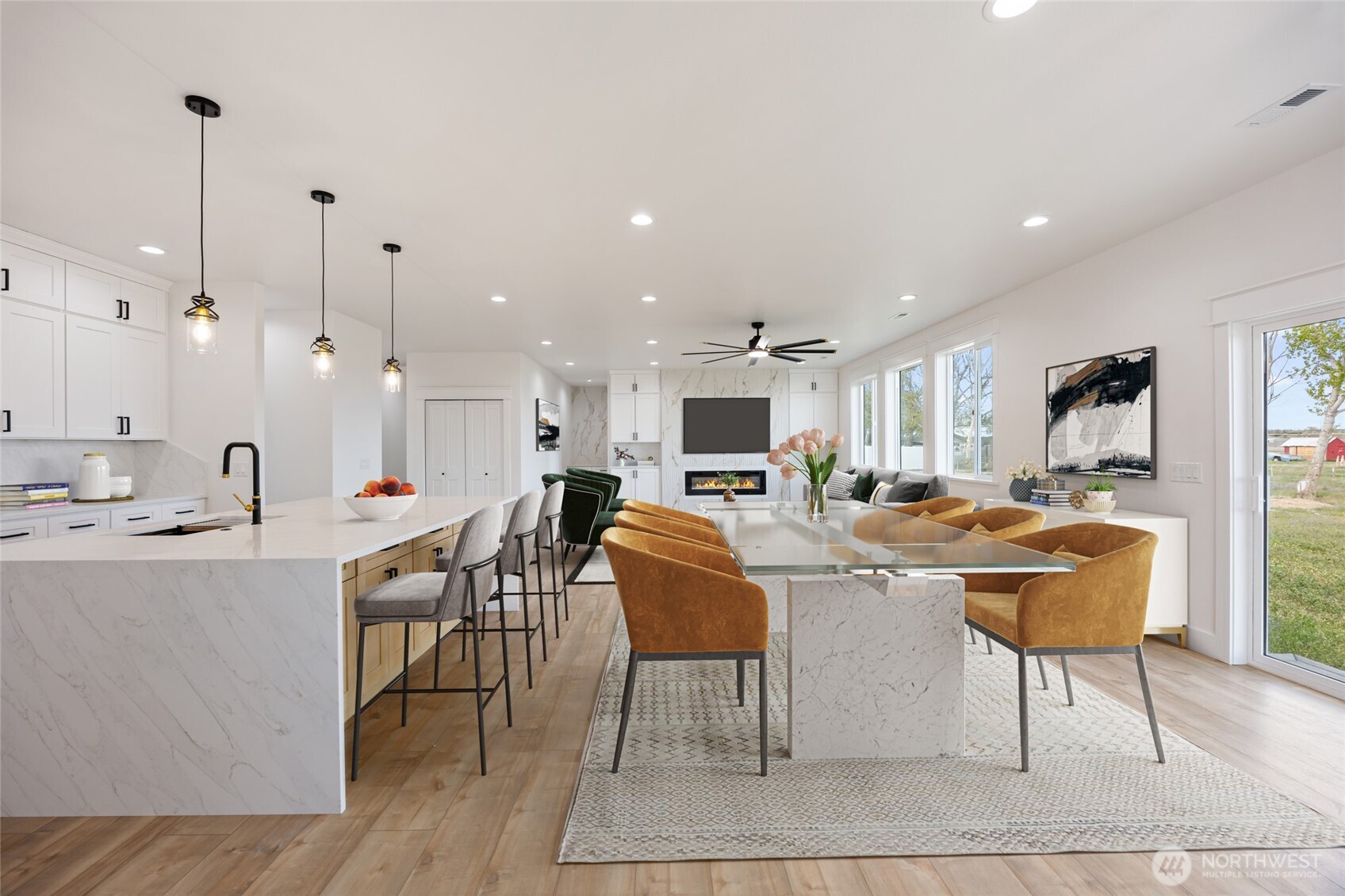 2394 Hunters Street Ephrata, WA 98823 - Photo 13 of 40 a kitchen with stainless steel appliances kitchen island granite countertop a sink and cabinets
