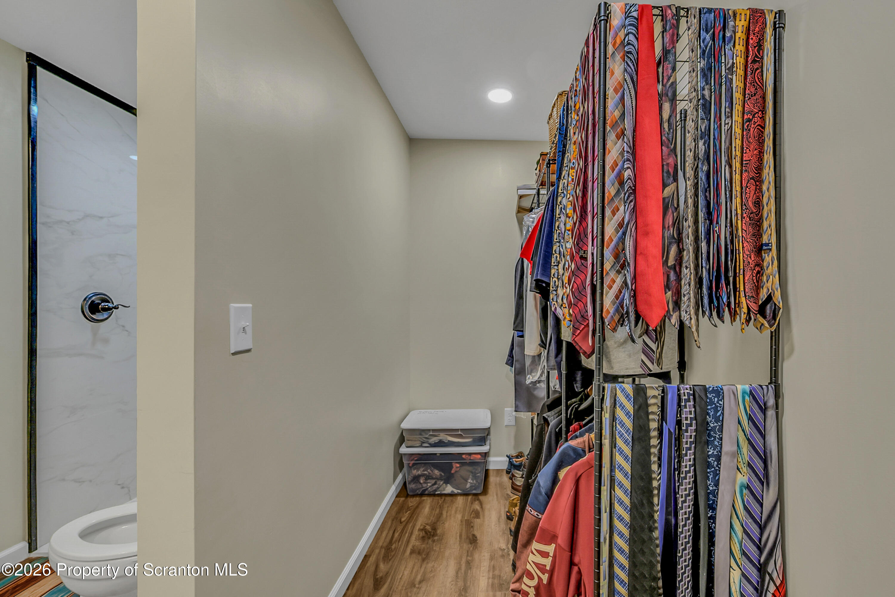 8 Hermel Street Scott Township, PA 18447 - Photo 23 of 38 a view of walk in closet with clothes