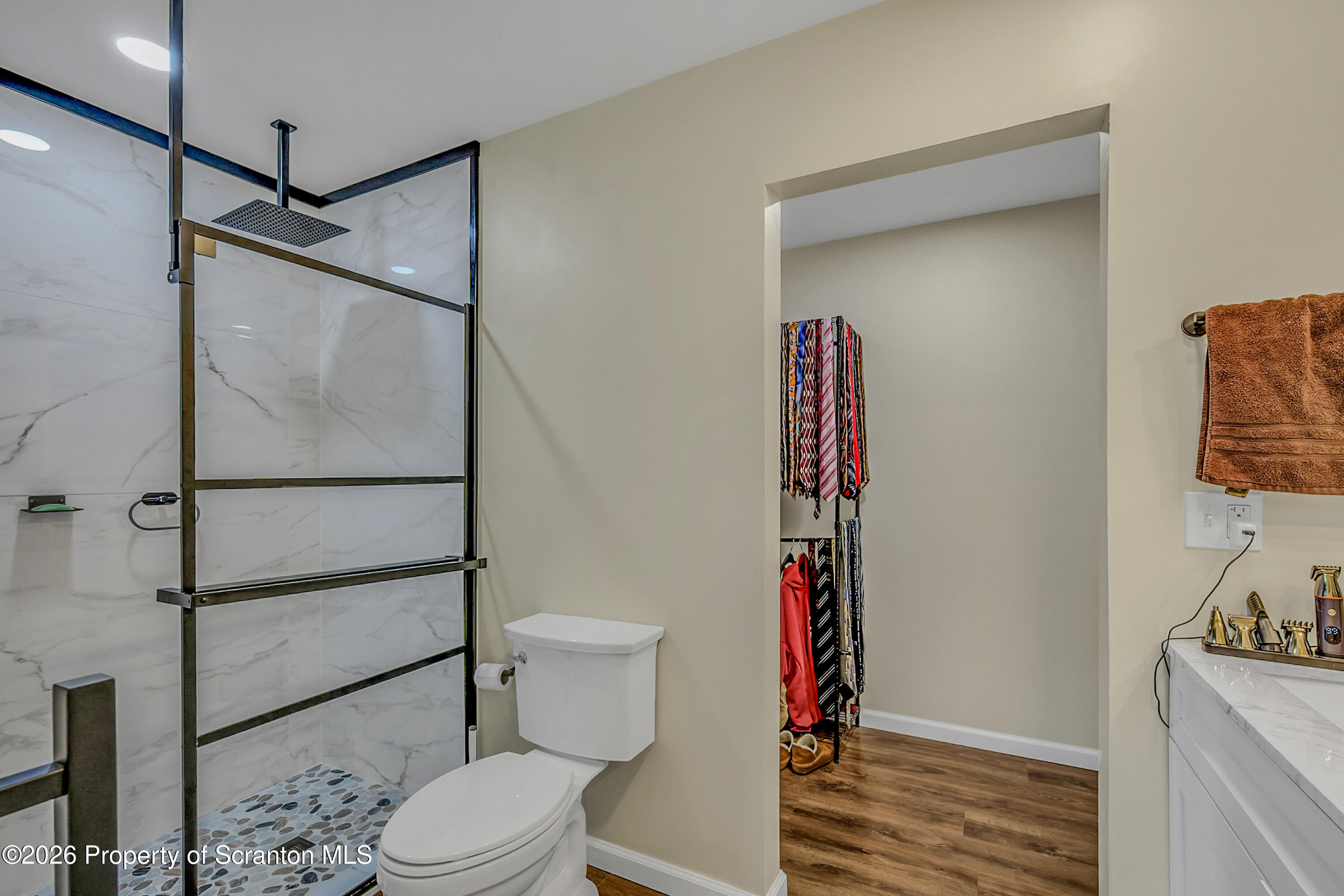 8 Hermel Street Scott Township, PA 18447 - Photo 25 of 38 a bathroom with a toilet and a shower