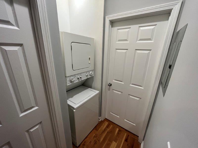 2249 South Bell Avenue, Unit 1R Chicago, IL 60608 - Photo 6 of 11 a bathroom with a washer and dryer
