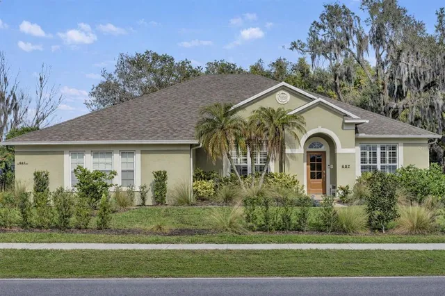 a view of a lake with a mountain in the background