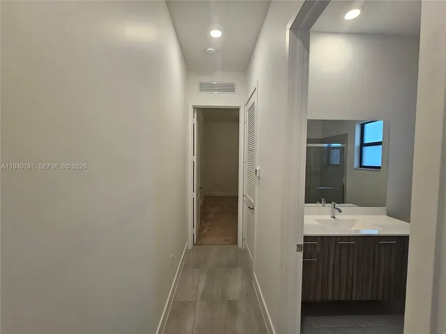 a bathroom with a window