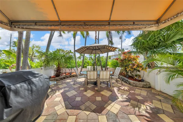 a view of outdoor space with seating area