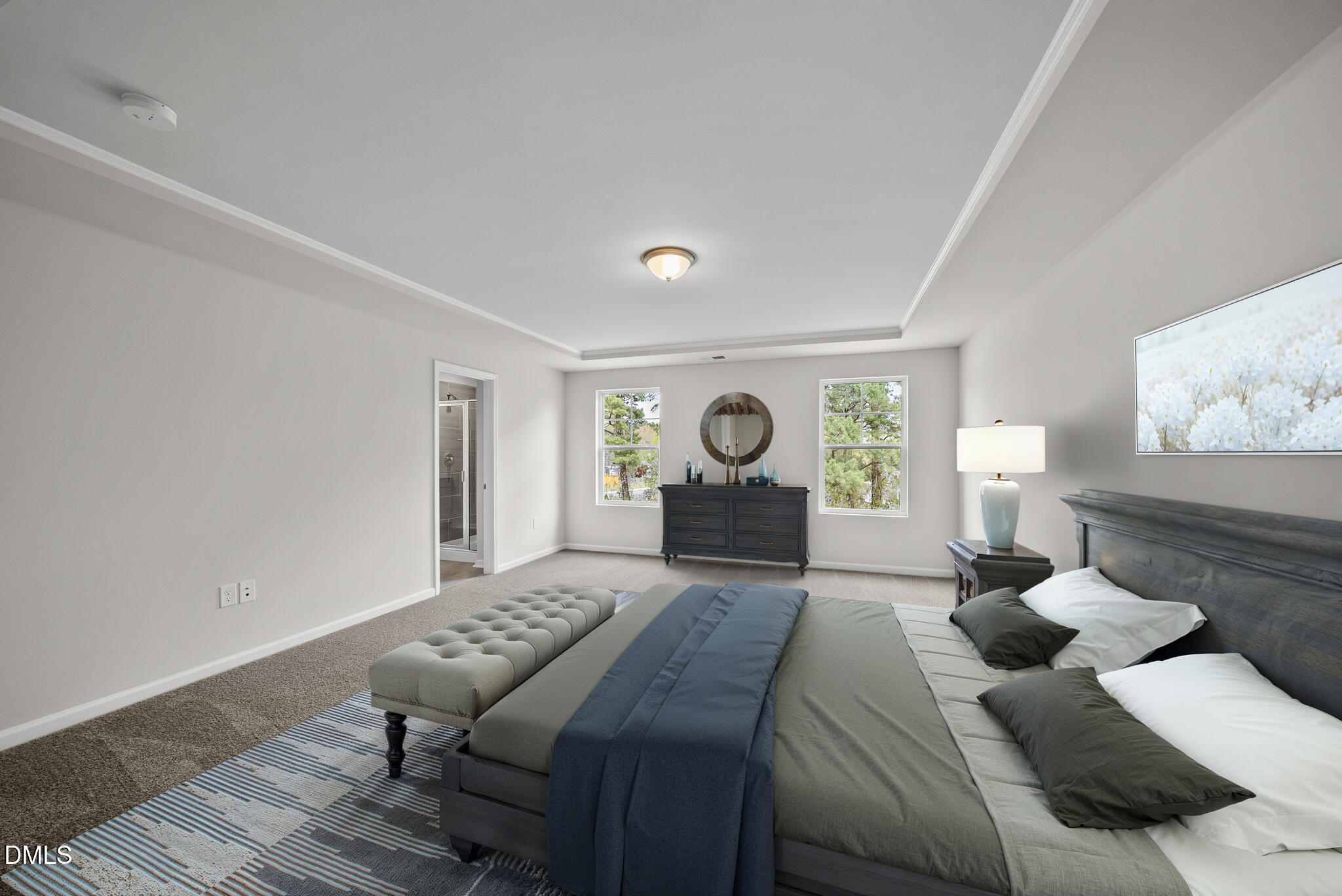 3836 Mason Blf Drive Raleigh, NC 27616 - Photo 24 of 37 a bedroom with a large bed and a window