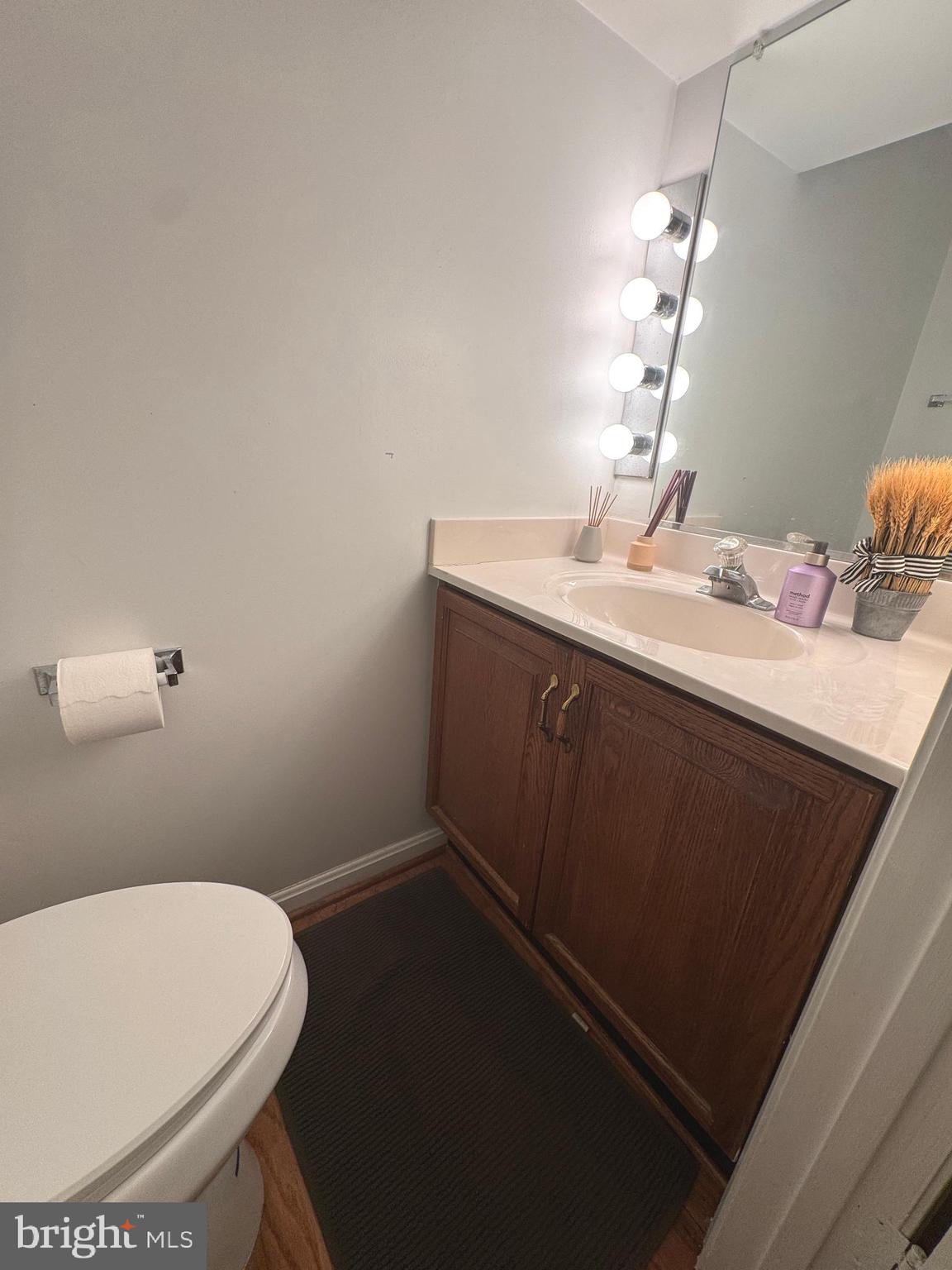 8732 Stone Hill Place Springfield, VA 22153 - Photo 26 of 28 a bathroom with a sink and a mirror