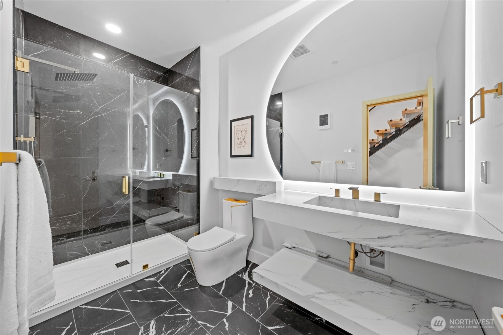 7903 240th Street Southwest Edmonds, WA 98026 - Photo 32 of 35 a bathroom with a sink mirror and toilet