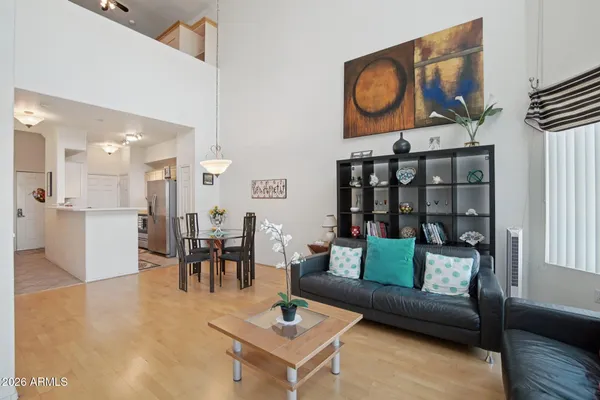 a view of outdoor dining space with a patio and a garden