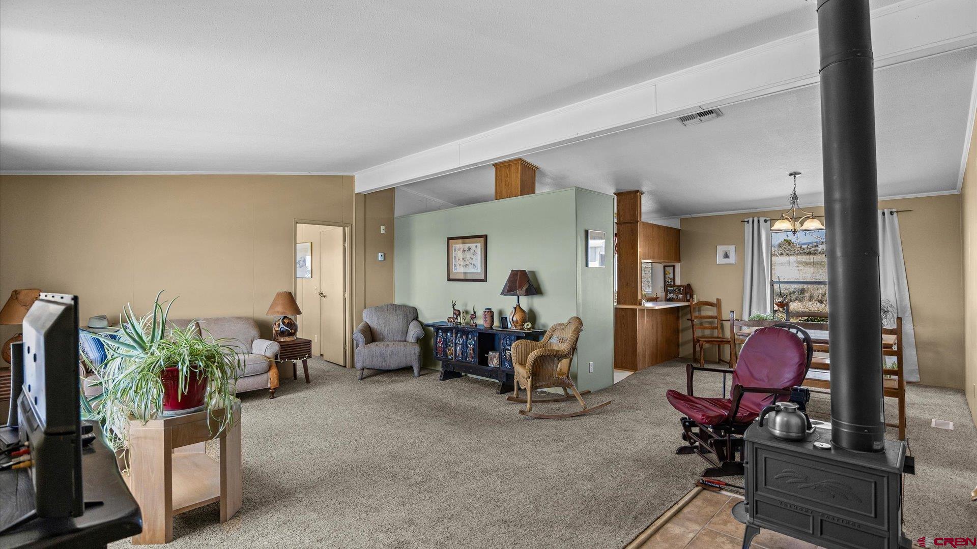 17177 Meadow Drive Cedaredge, CO 81413 - Photo 5 of 30 a living room with furniture a window and a flat screen tv