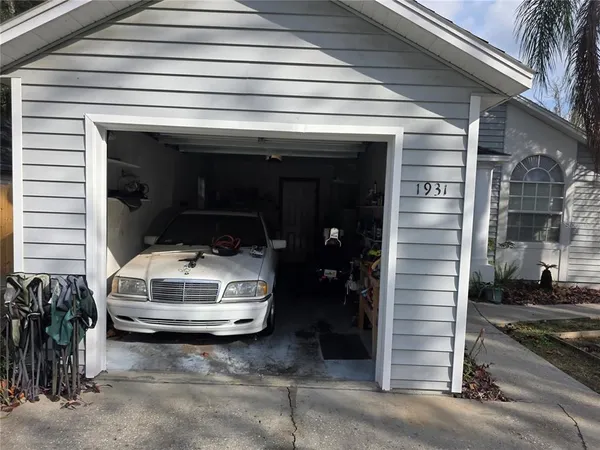 a car parked in front of a building