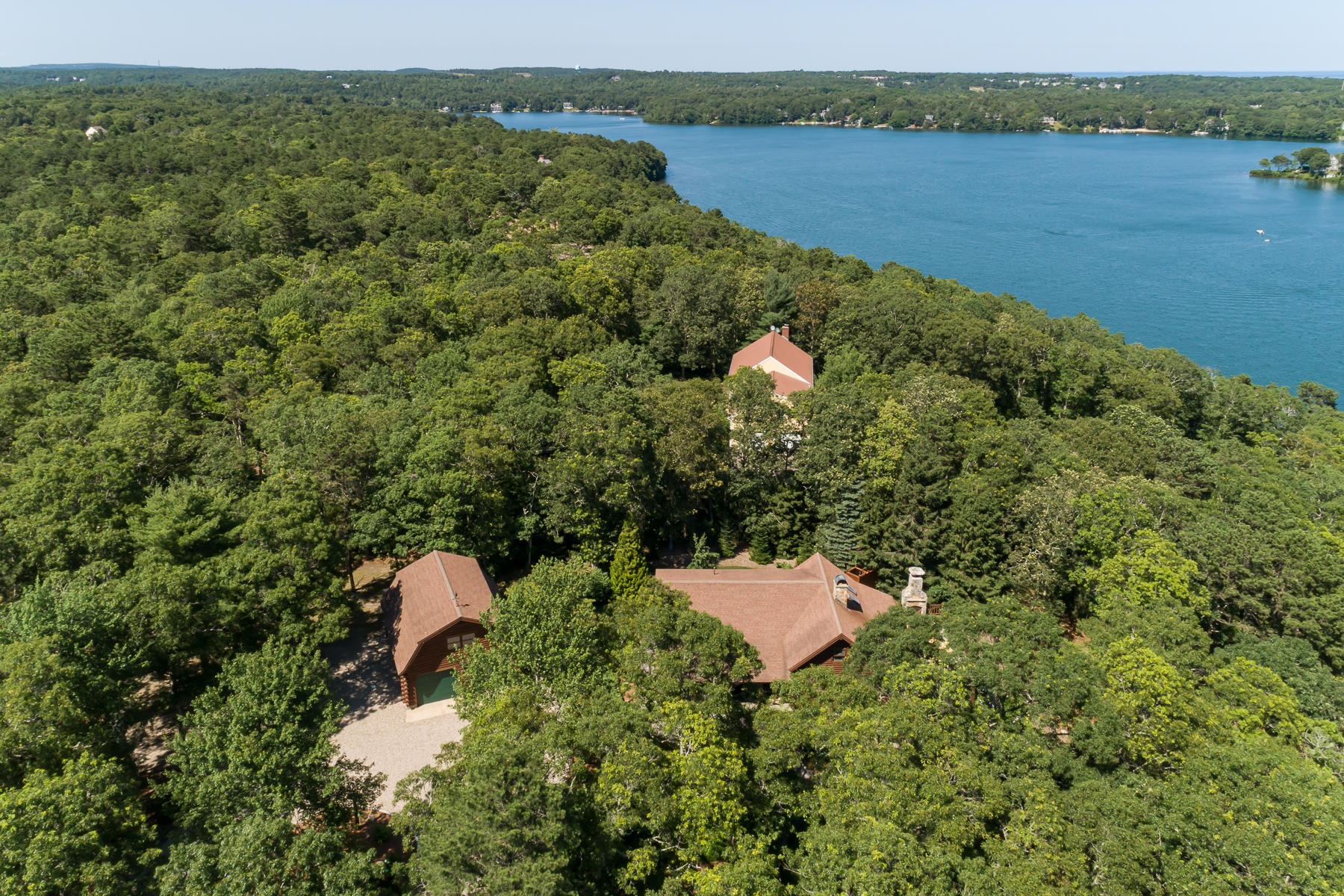 252 Valley Road Plymouth, MA 02360 - Photo 75 of 78 a aerial view of a house with a lake view