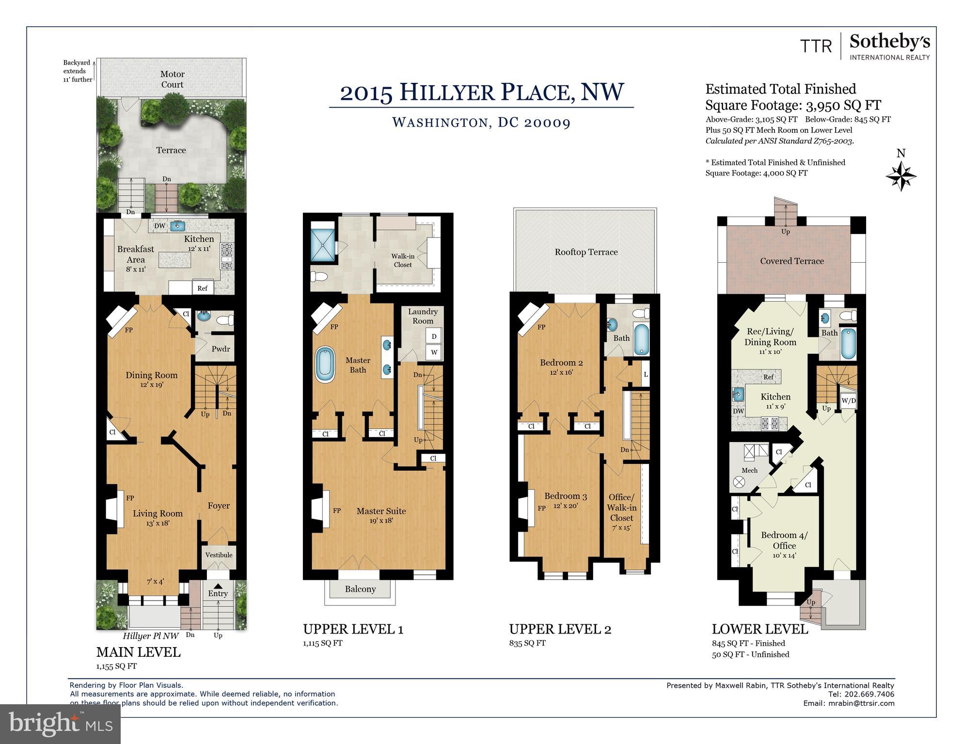 2015 Hillyer Place Northwest Washington, DC 20009 - Photo 24 of 24 Floor plan