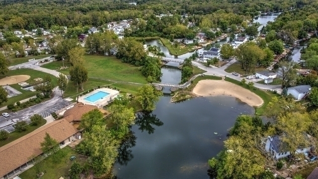 95 Dinosaur Road Wilmington, IL 60481 - Photo 51 of 54 an aerial view of lake residential house with outdoor space and trees around