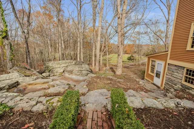 a backyard of a house