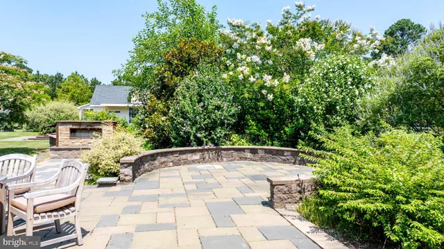 an outdoor space with patio