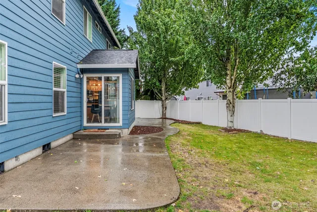 a backyard of a house