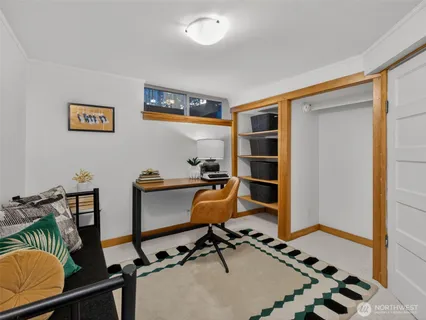 a view of workspace with gym equipment