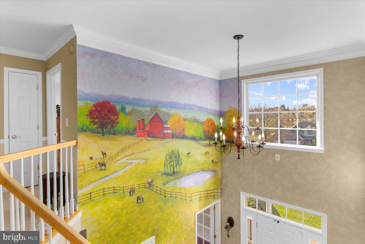 722 Pyle Road Forest Hill, MD 21050 - Photo 29 of 72 Two Story Foyer with hand painted Mural.