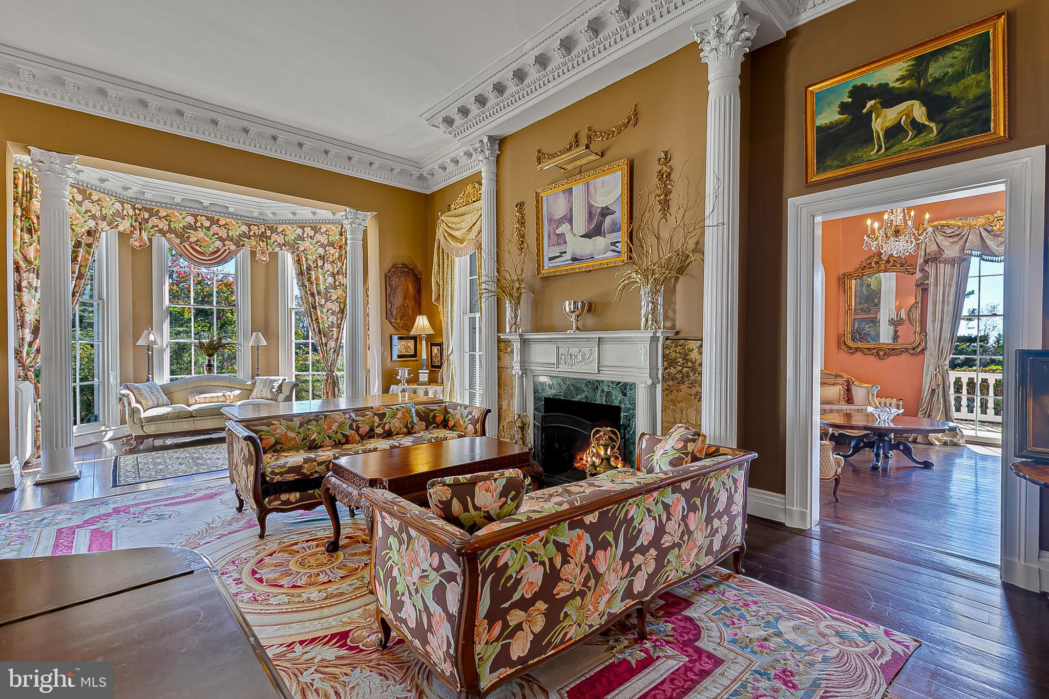 1610 Delaplane Grade Road Upperville, VA 20184 - Photo 68 of 123 a living room with furniture and a fireplace