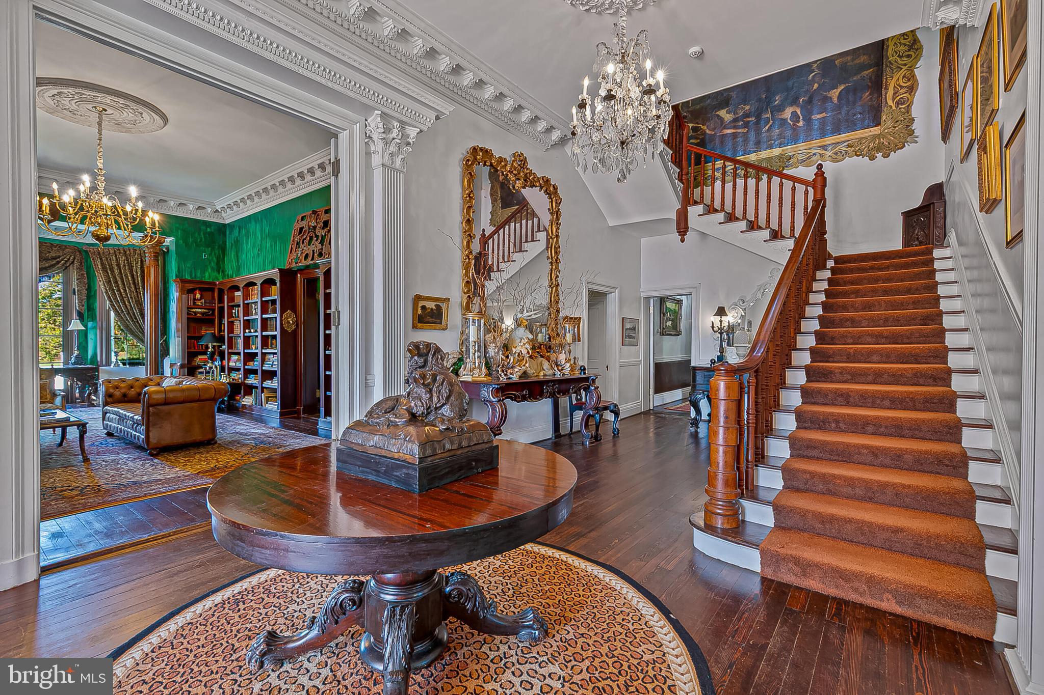 1610 Delaplane Grade Road Upperville, VA 20184 - Photo 73 of 123 Foyer entry with wide, low-rise staircase