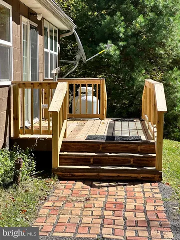 a view of outdoor space deck and living room