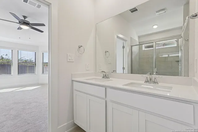 a view of an empty room with a garage