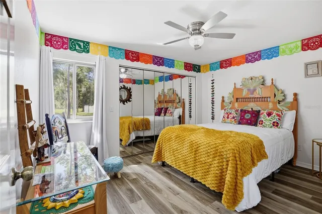 a bed room with a bed and a couch