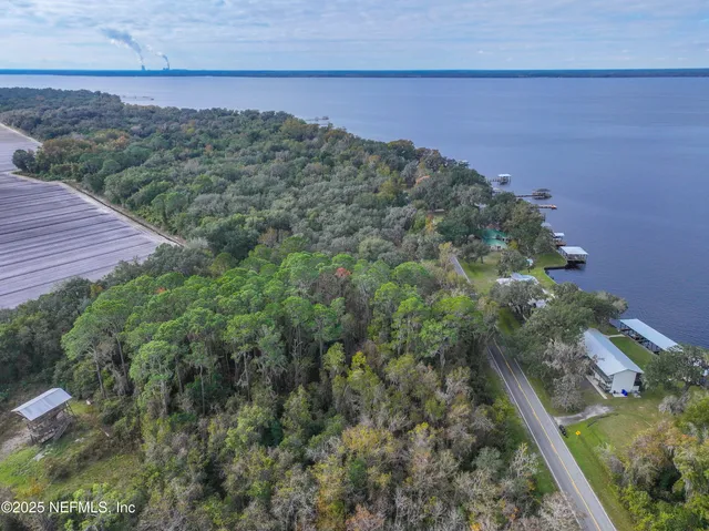 a view of a lake with outdoor space