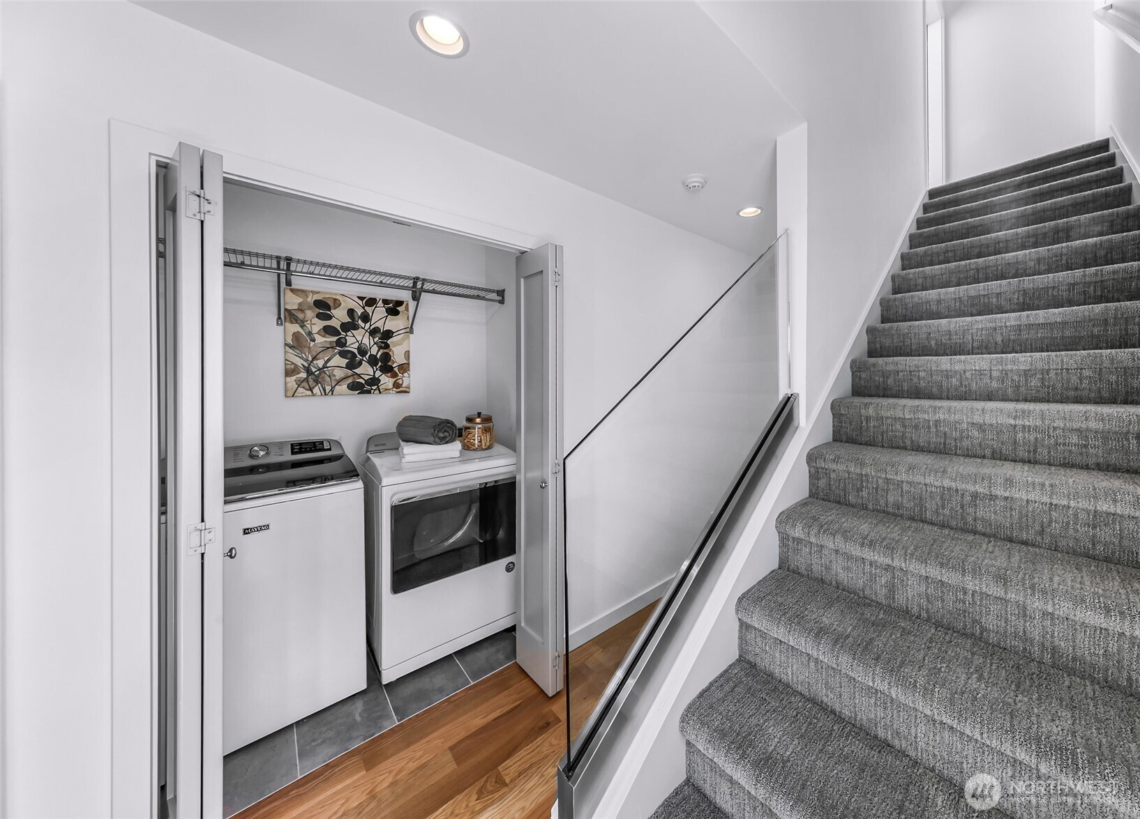 4218 Linden Avenue North Seattle, WA 98103 - Photo 27 of 38 a view of entryway and hall with wooden floor