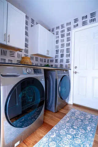a view of a garage with furniture