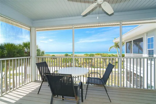 a view of a chairs on the roof deck