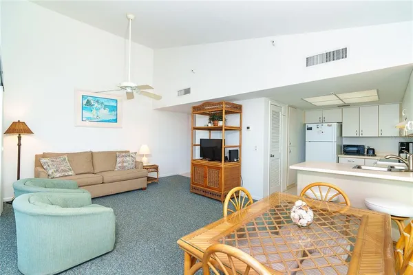 a living room with furniture and a couch