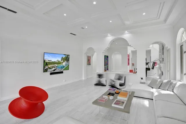 a bedroom with a bed and a cabinets