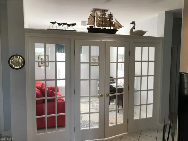 a front view of a house with a window