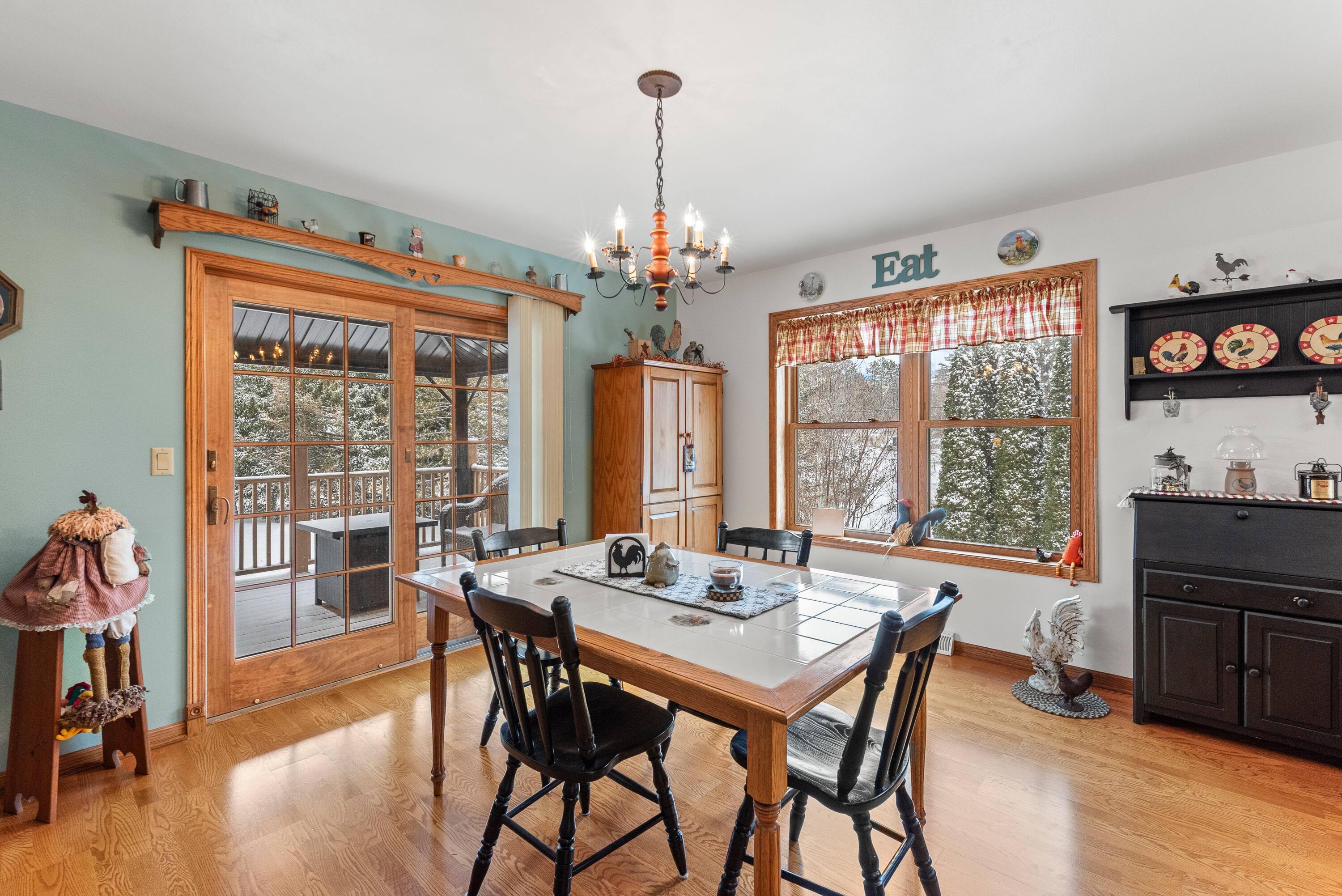 W1072 Hilltop Road Rubicon, WI 53078 - Photo 8 of 51 with patio doors out to back deck
