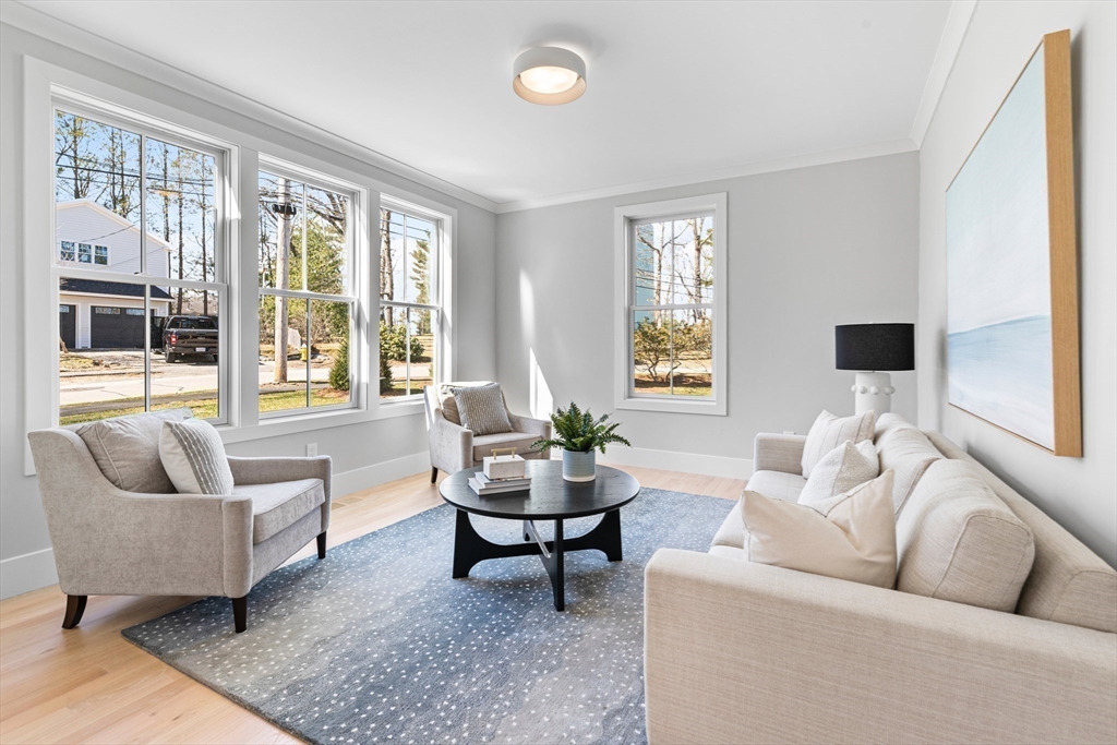 78 Morningside Road Needham, MA 02492 - Photo 12 of 38 a living room with furniture and a large window