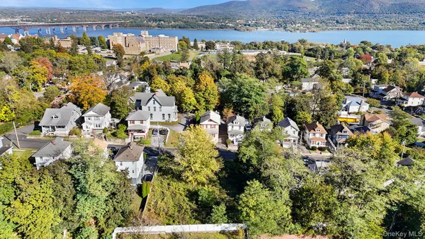 an aerial view of residential building with outdoor space