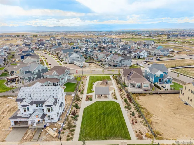 an aerial view of a city