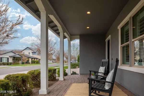 a view of an outdoor space with seating area