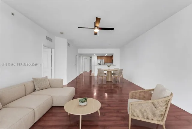 a view of a glass door