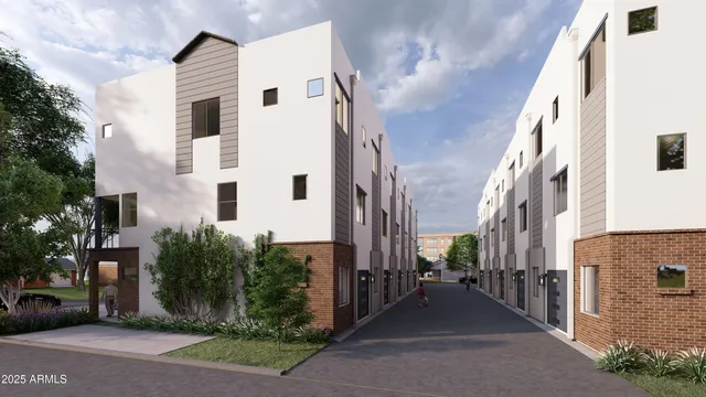 a view of a street from a building